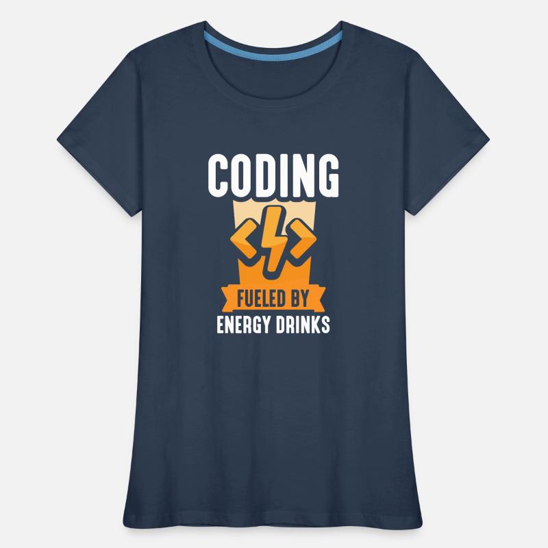 Programming with Energydrinks Coding Code Coder Women's Premium Organic T-Shirt