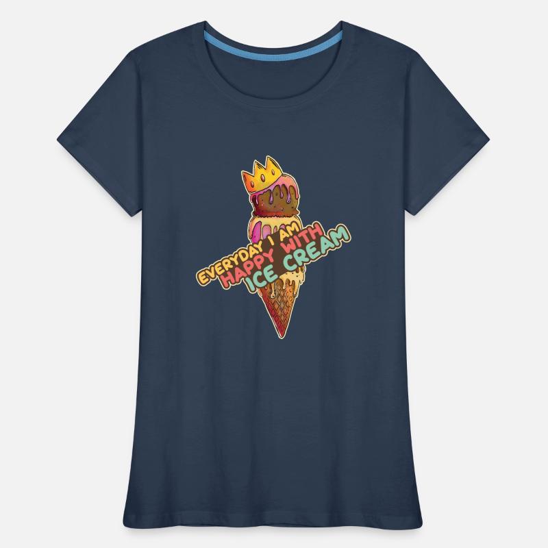 Eiscreme logo Sommer Softeis Geschenkidee Frauen Premium Bio T-Shirt