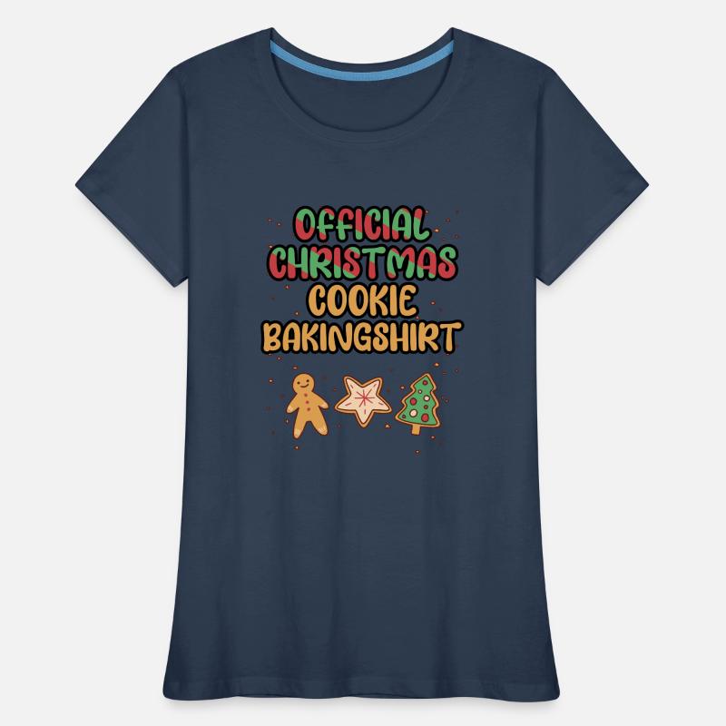 Biscuits de Noël Biscuits Plaque de cuisson T-shirt bio Premium Femme
