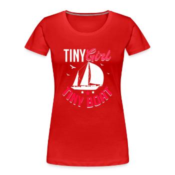 Kleines Mädchen Kleines Boot Segelschule Ostsee - Frauen Premium Bio T-Shirt - Navy - Vorne - Mia (176cm)