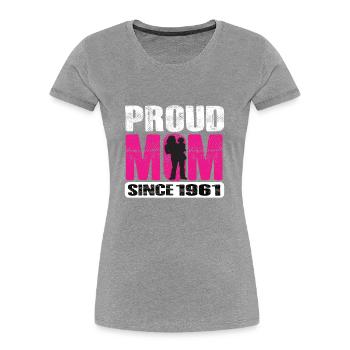 Proud Mom Since 1961 - Frauen Premium Bio T-Shirt - Navy - Vorne - Mia (176cm)
