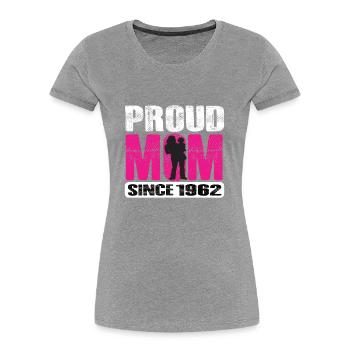 Proud Mom Since 1962 - Frauen Premium Bio T-Shirt - Navy - Vorne - Mia (176cm)
