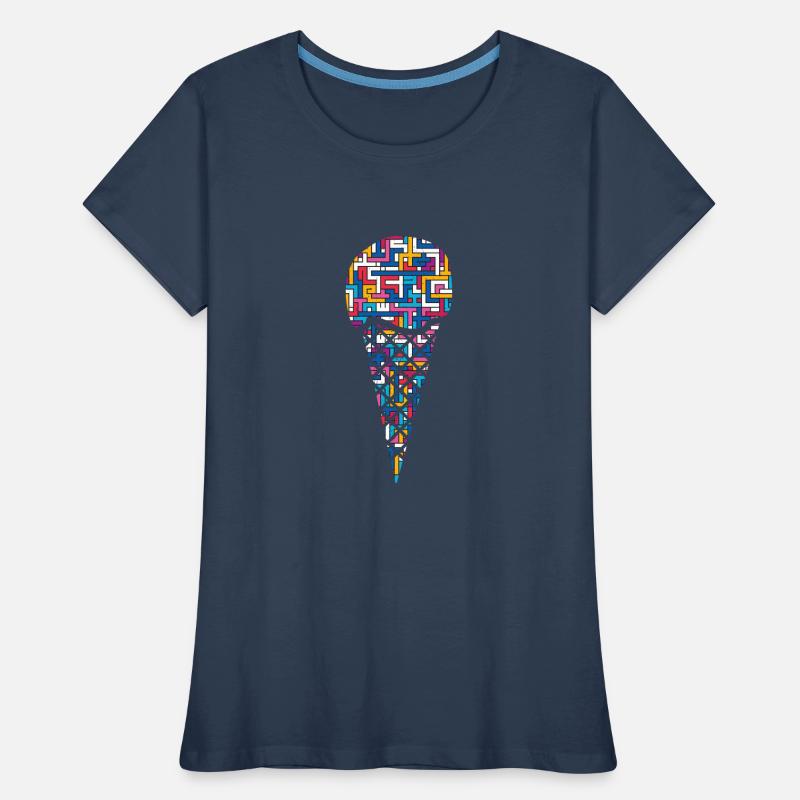 Eis Eiskugel Eiswaffel Frauen Premium Bio T-Shirt