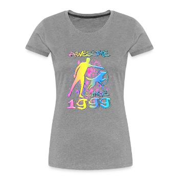 Génial depuis 1999. Agilité, Hundetraining - T-shirt bio Premium Femme -  - Devant - Mia (176cm)