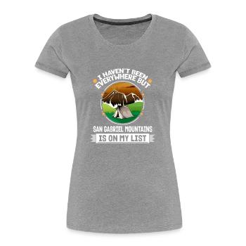 San Gabriel Mountains Is On My List Hiking - Frauen Premium Bio T-Shirt - Navy - Vorne - Mia (176cm)