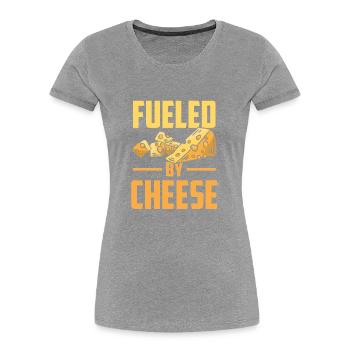 Driven by cheese sweet lovers love - Women's Premium Organic T-Shirt - navy - Front - Mia (176cm)