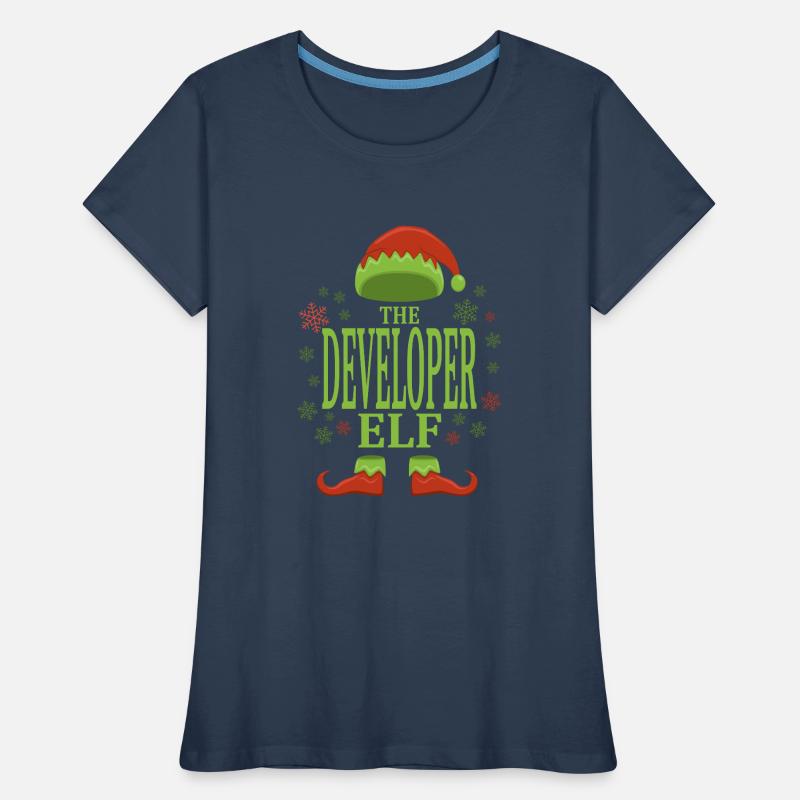 Software Developer Christmas Elf Women's Premium Organic T-Shirt