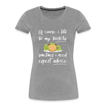Funny Turtle Design Pet - Women's Premium Organic T-Shirt - navy - Front - Mia (176cm)