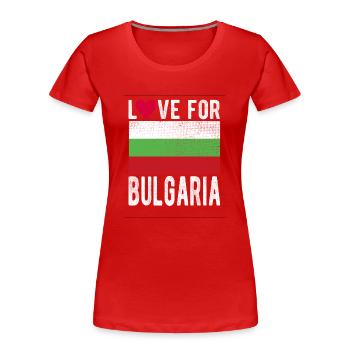Bulgarien Souvenir - Frauen Premium Bio T-Shirt - Navy - Vorne - Mia (176cm)