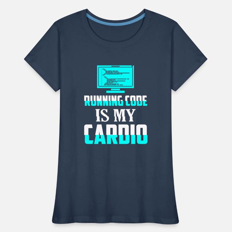 Running Code est mon logiciel de codage cardio T-shirt bio Premium Femme