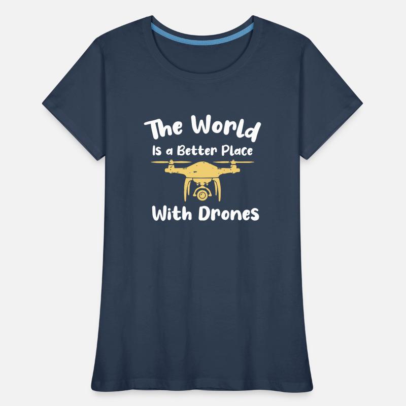 Drone volant, drones, drones, modèles réduits d’avions T-shirt bio Premium Femme