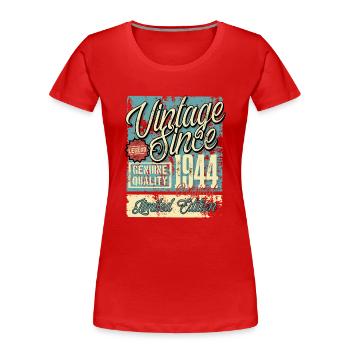 1944 Geburtstag Jahrgang Vintage Retro Legende - Frauen Premium Bio T-Shirt - Navy - Vorne - Mia (176cm)
