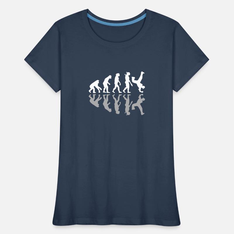 Breakdancing Human Evolution Dancer Breakdance Frauen Premium Bio T-Shirt