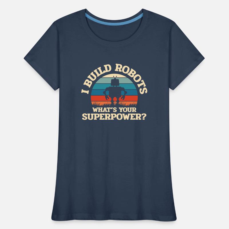 Robotique, constructeurs de robots T-shirt bio Premium Femme