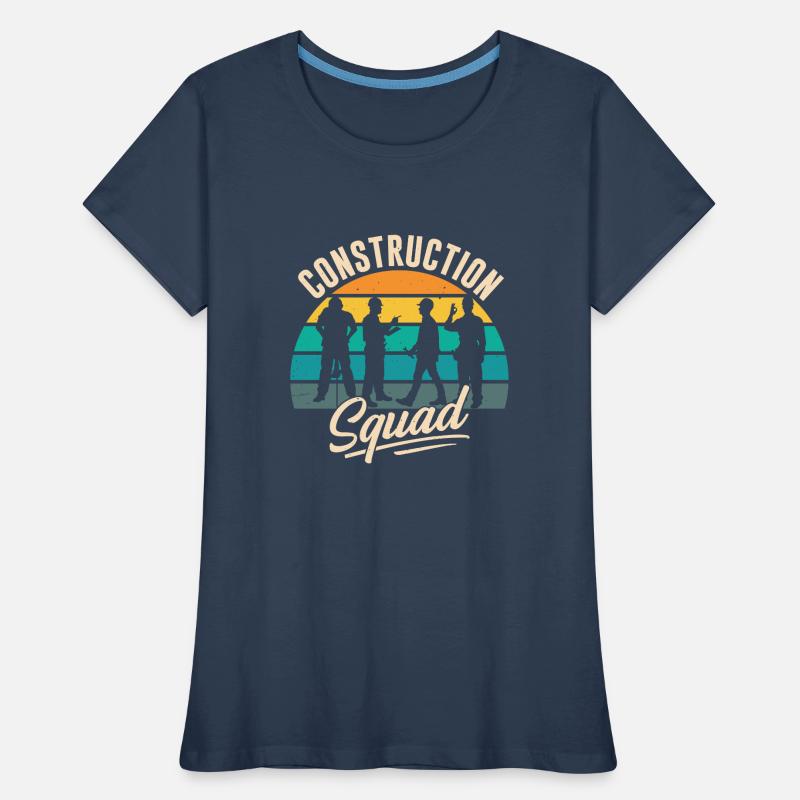Construction Crew Construction Site Construction Workers Team Teamwork Women's Premium Organic T-Shirt