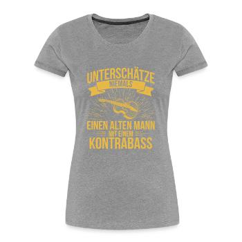 Kontrabass Kontrabassspieler Kontrabassist - Frauen Premium Bio T-Shirt -  - Vorne - Mia (176cm)