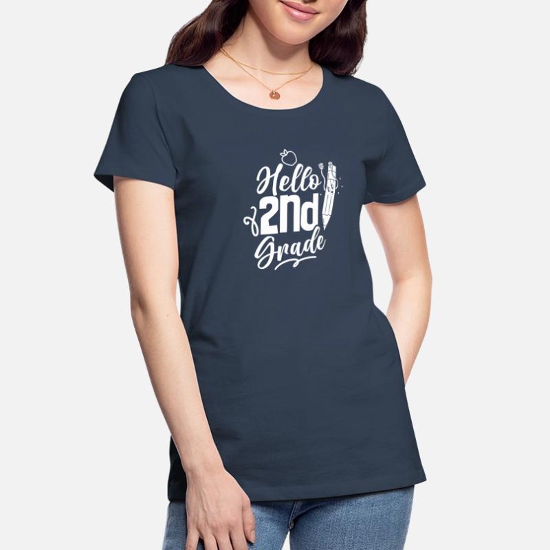Hello 2nd Class Second Grader Second Class Women's Premium Organic T-Shirt
