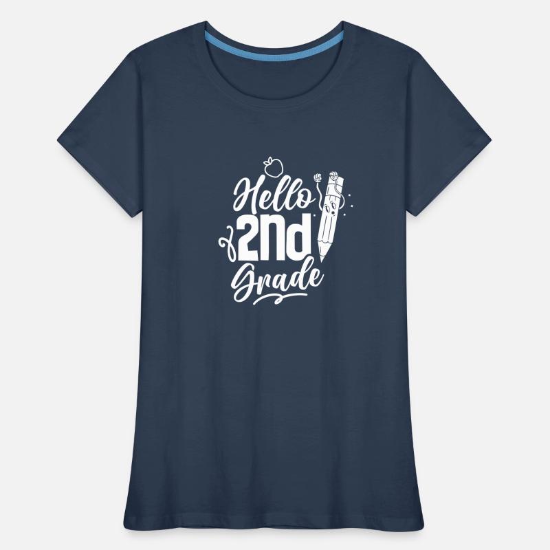 Hello 2nd Class Second Grader Second Class Women's Premium Organic T-Shirt