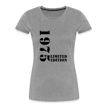1975 édition limitée anniversaire cadeau femme mari - T-shirt bio Premium Femme - bleu marine - Devant - Mia (176cm)