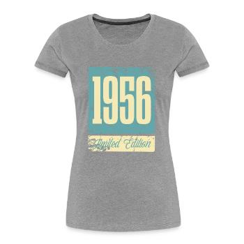 1956 Anniversaire de naissance Année de naissance - T-shirt bio Premium Femme - bleu marine - Devant - Mia (176cm)