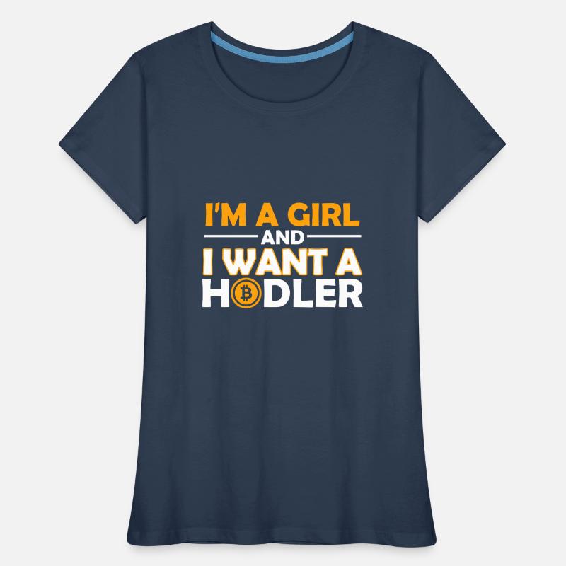 Ich Bin Ein Mädchen Und Ich Will Einen Hodler Frauen Premium Bio T-Shirt