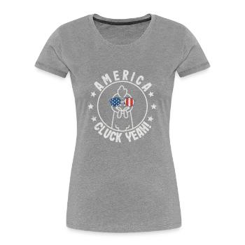 Cluck yes chicken July 4th glasses t shirt boys - Women's Premium Organic T-Shirt - navy - Front - Mia (176cm)