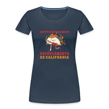 Joyeux Cinco de Mayo California - T-shirt bio Premium Femme - bleu marine - Devant - Mia (176cm)