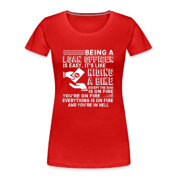 Loan Officer Being Loan Officer Is Easy - Women's Premium Organic T-Shirt - navy - Front - Mia (176cm)