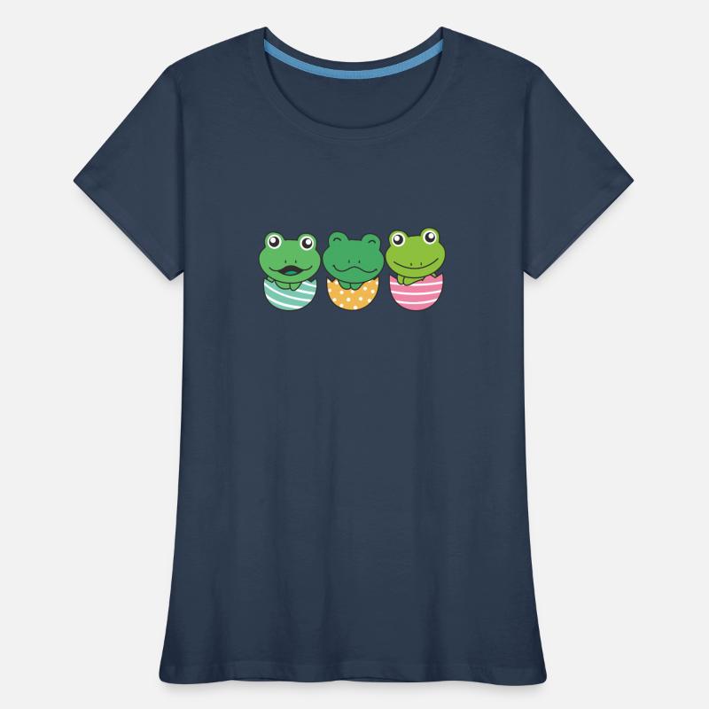 sweet frogs at Easter with Easter eggs frog Women's Premium Organic T-Shirt