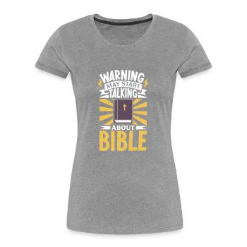 Jesus Christianity God Praying Prayer Pastor - Frauen Premium Bio T-Shirt - Navy - Vorne - Mia (176cm)