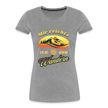Mir reichts ich geh Wandern - Frauen Premium Bio T-Shirt - Navy - Vorne - Mia (176cm)