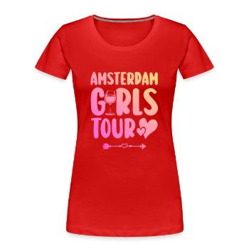 Amsterdam Girls Tour - T-shirt bio Premium Femme - bleu marine - Devant - Mia (176cm)