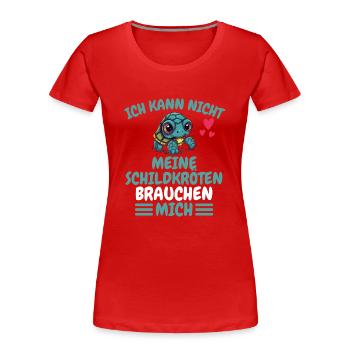 Zoo Tierliebhaber Lustiges Geschenk Schildkröte - Frauen Premium Bio T-Shirt -  - Vorne - Mia (176cm)