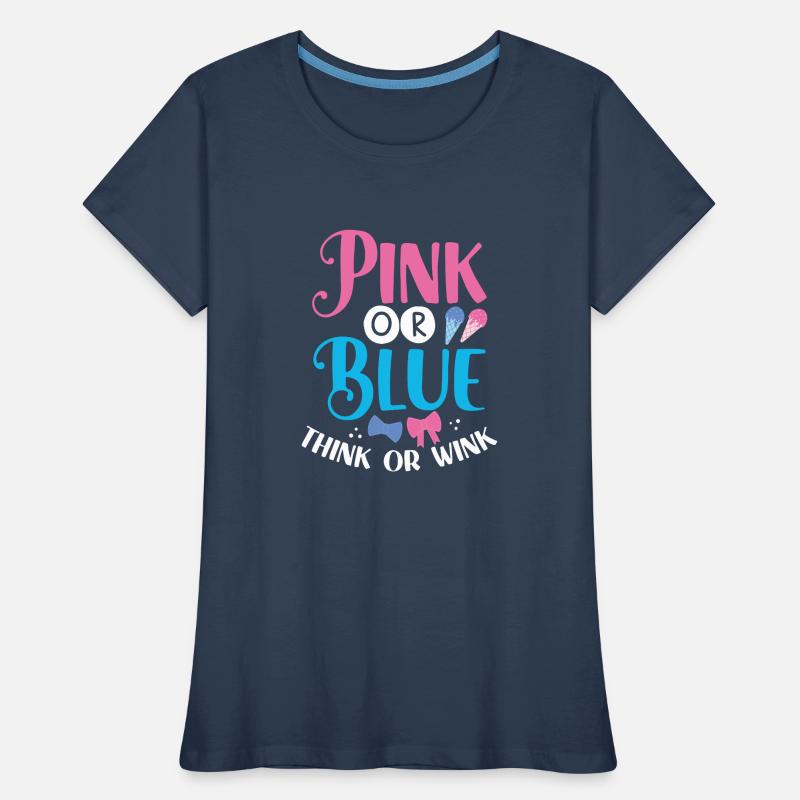 Rosa Oder Blau Denken Oder Zwinkern Frauen Premium Bio T-Shirt