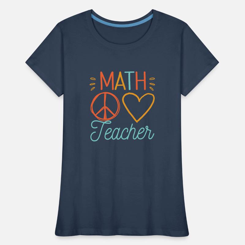 Math Teacher Squad Team Coach Mathematics Back Women's Premium Organic T-Shirt