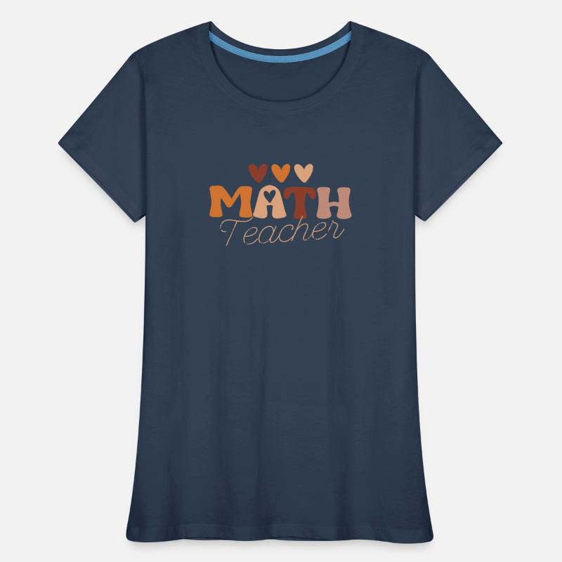 Math Teacher Squad Team Coach Mathematics Back Women's Premium Organic T-Shirt