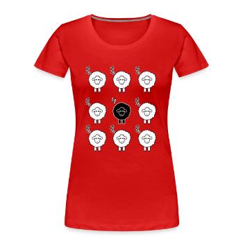 Black sheep - Women's Premium Organic T-Shirt - navy - Front - Mia (176cm)