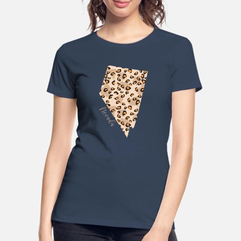 Nevada Leopard Pattern Map Leo Women's Premium Organic T-Shirt