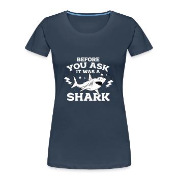 Ein Bein Witz Humor Geschenk - Frauen Premium Bio T-Shirt - Navy - Vorne - Mia (176cm)
