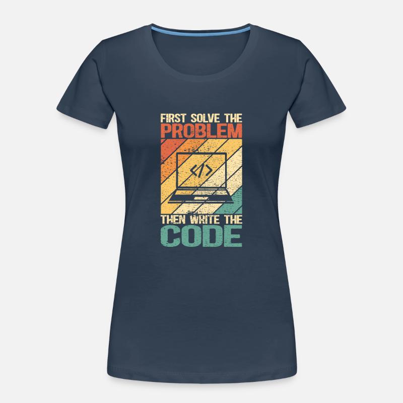 Programmierer Software-Entwickler | programmieren - Frauen Premium Bio T-Shirt - Navy