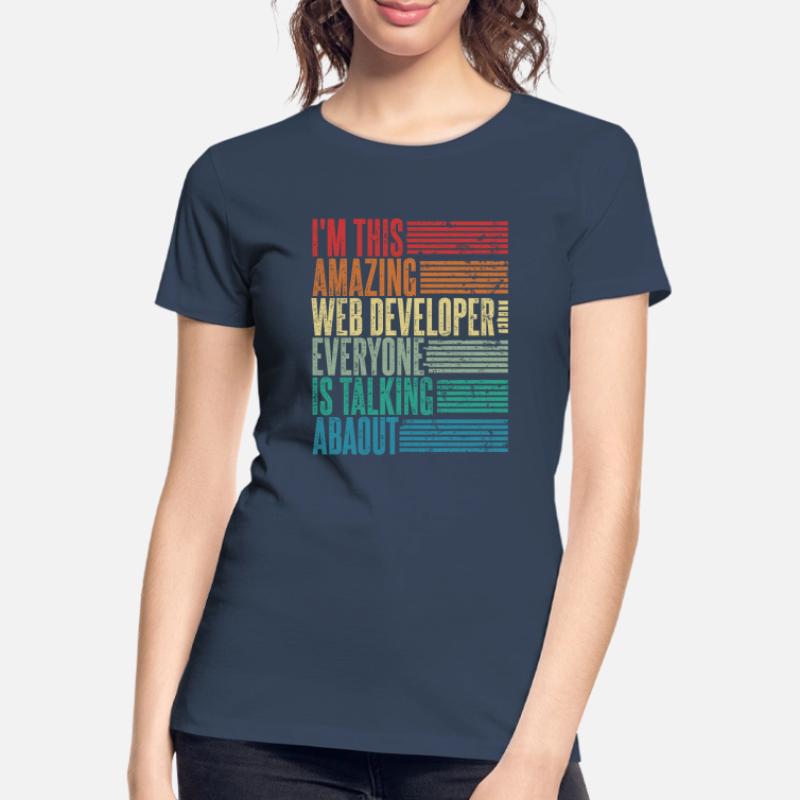 Web Developer Web Developer Gift Retro Women's Premium Organic T-Shirt