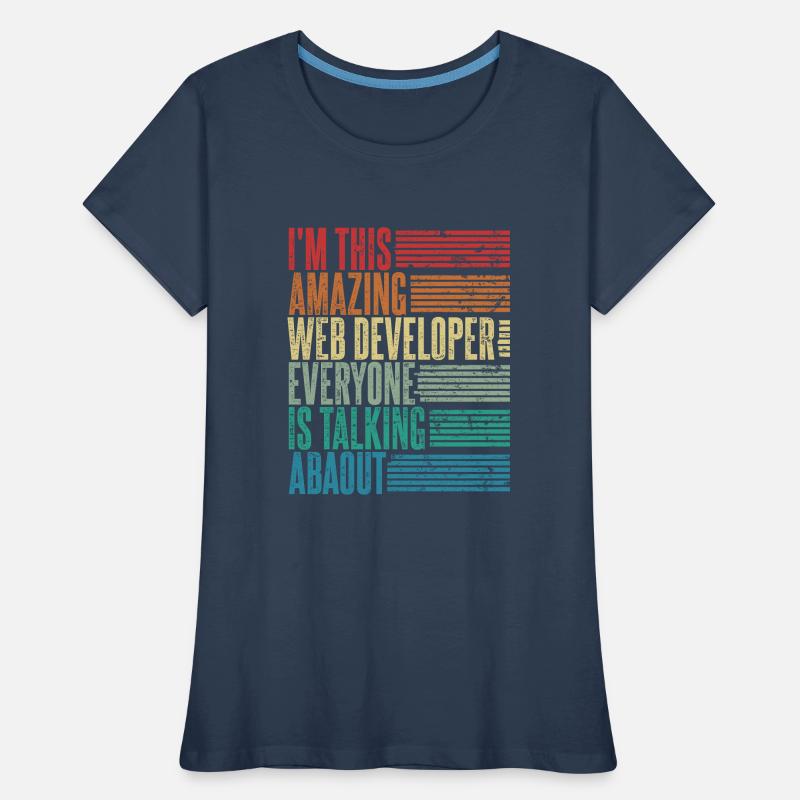Web Developer Web Developer Gift Retro Women's Premium Organic T-Shirt
