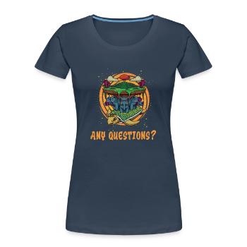 Flat Earth Theory Flat Earth Army Earth - Women's Premium Organic T-Shirt - navy - Front - Mia (176cm)