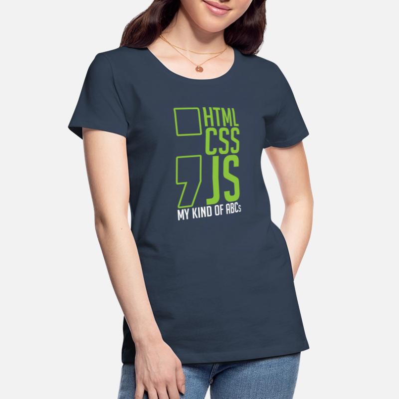 web developer gift html css js my kind of Women's Premium Organic T-Shirt