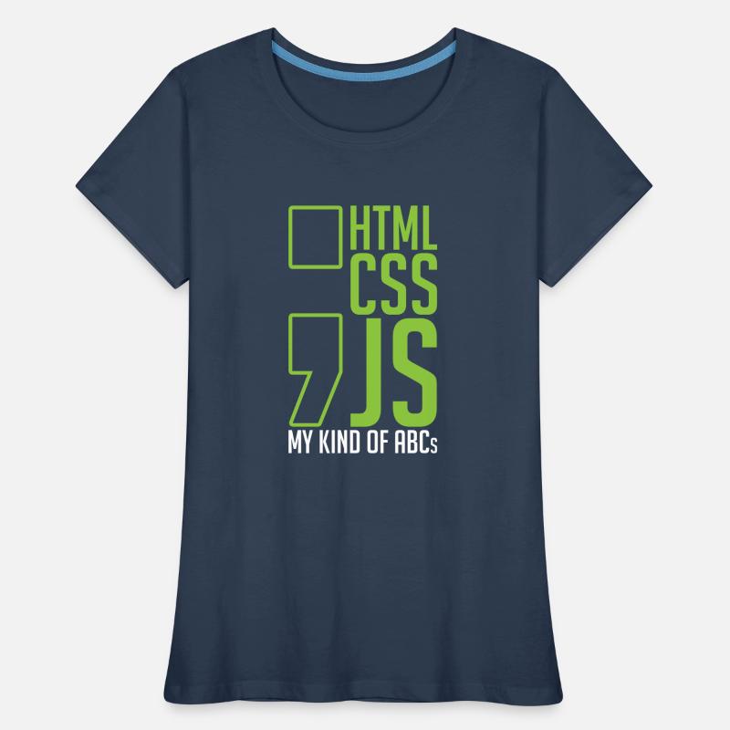 web developer gift html css js my kind of Women's Premium Organic T-Shirt
