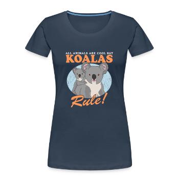 Koala Koala Bear Koala Bear Koalas Gift - Women's Premium Organic T-Shirt - navy - Front - Mia (176cm)