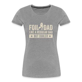 Foil Dad Wing Foil Wingsurfing Foil Wing - Women's Premium Organic T-Shirt - navy - Front - Mia (176cm)