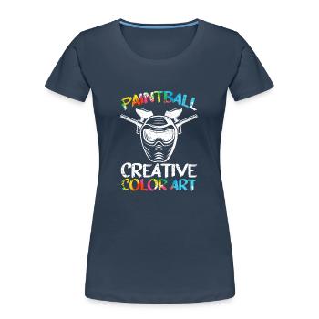 Paintball Creative Paint Color Art Airsoft Paint - Women's Premium Organic T-Shirt - navy - Front - Mia (176cm)