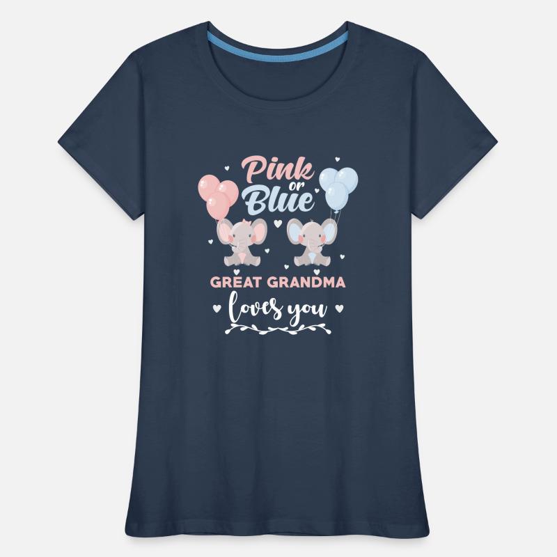 Rosa Oder Blauer Urgroßmutter Elefant Frauen Premium Bio T-Shirt