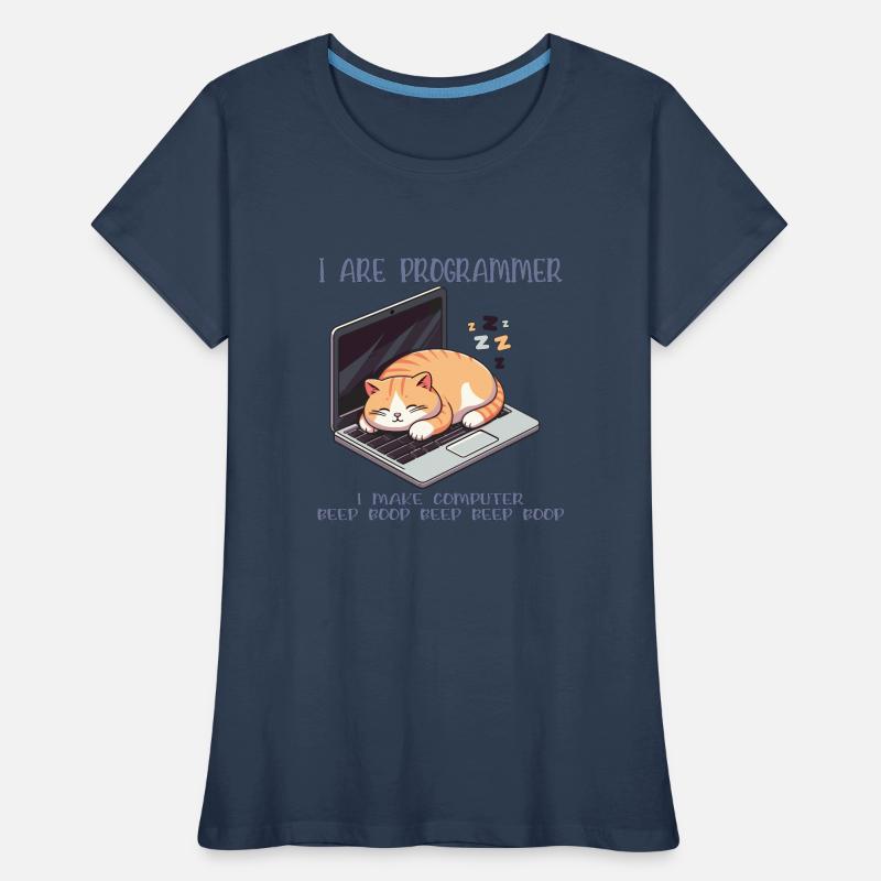 Ich bin Programmierer, fette schlafende Katze Frauen Premium Bio T-Shirt